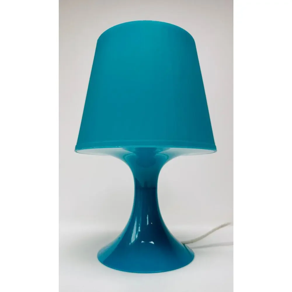 Vintage 1990s IKEA Teal Plastic Table Lamp, Postmodern